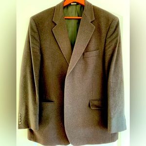 Brooks Brothers Dark Olive Wool Sport Coat - 46R